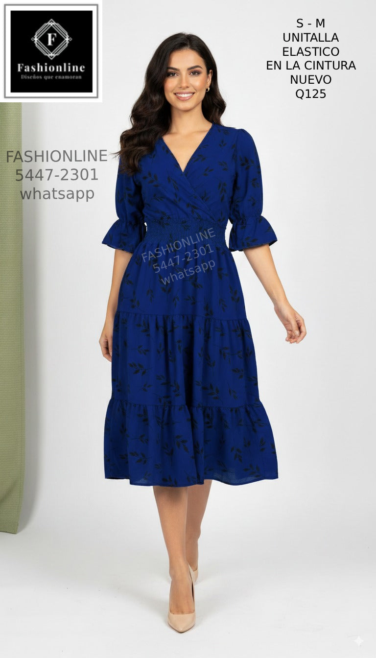 Vestido Estampado Hojas S - M