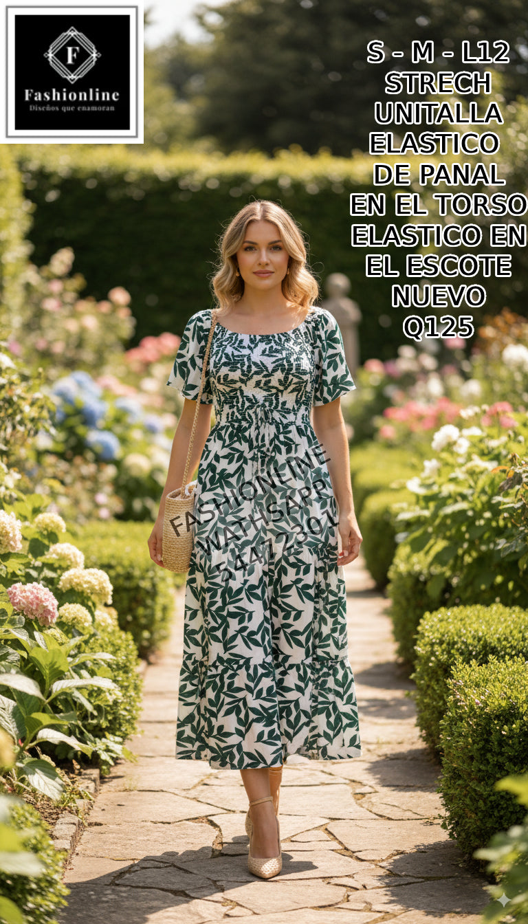 Vestido Elastico en el Torso