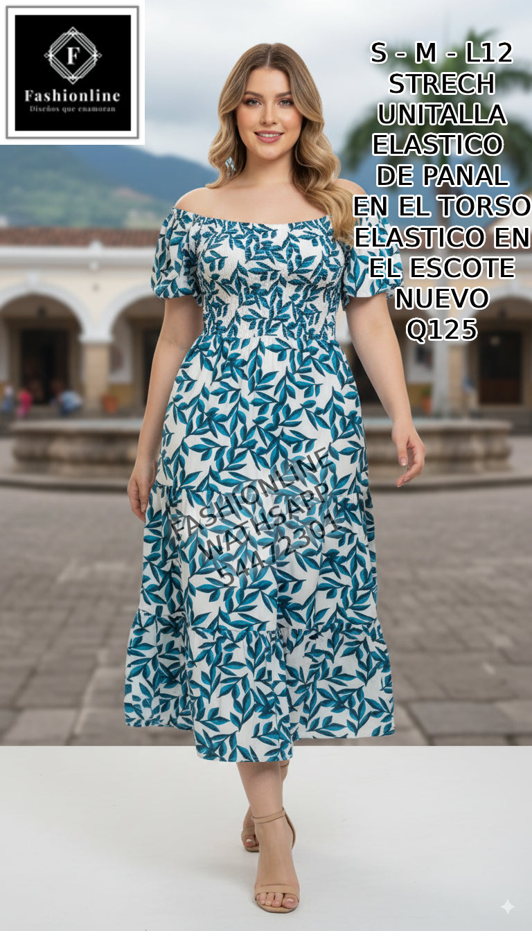 Vestido Elastico en el Torso