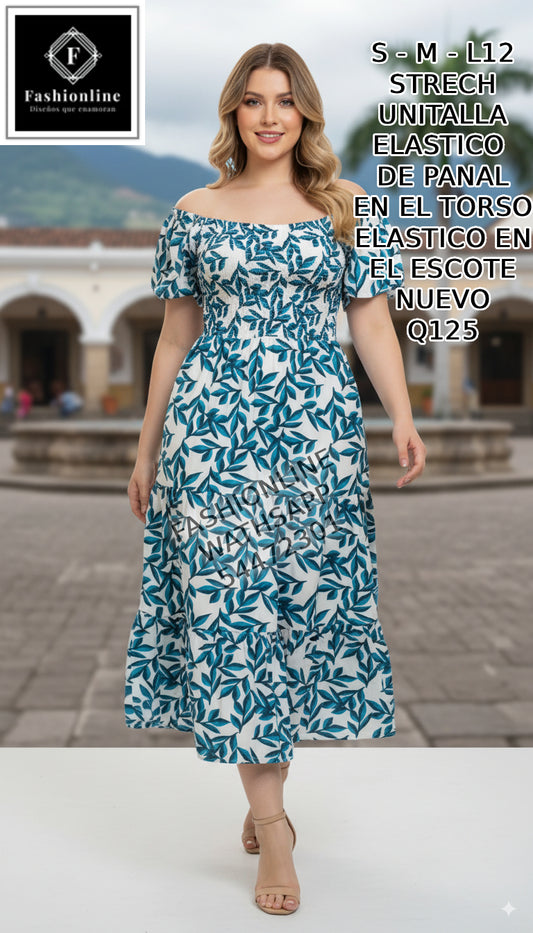 Vestido Elastico en el Torso