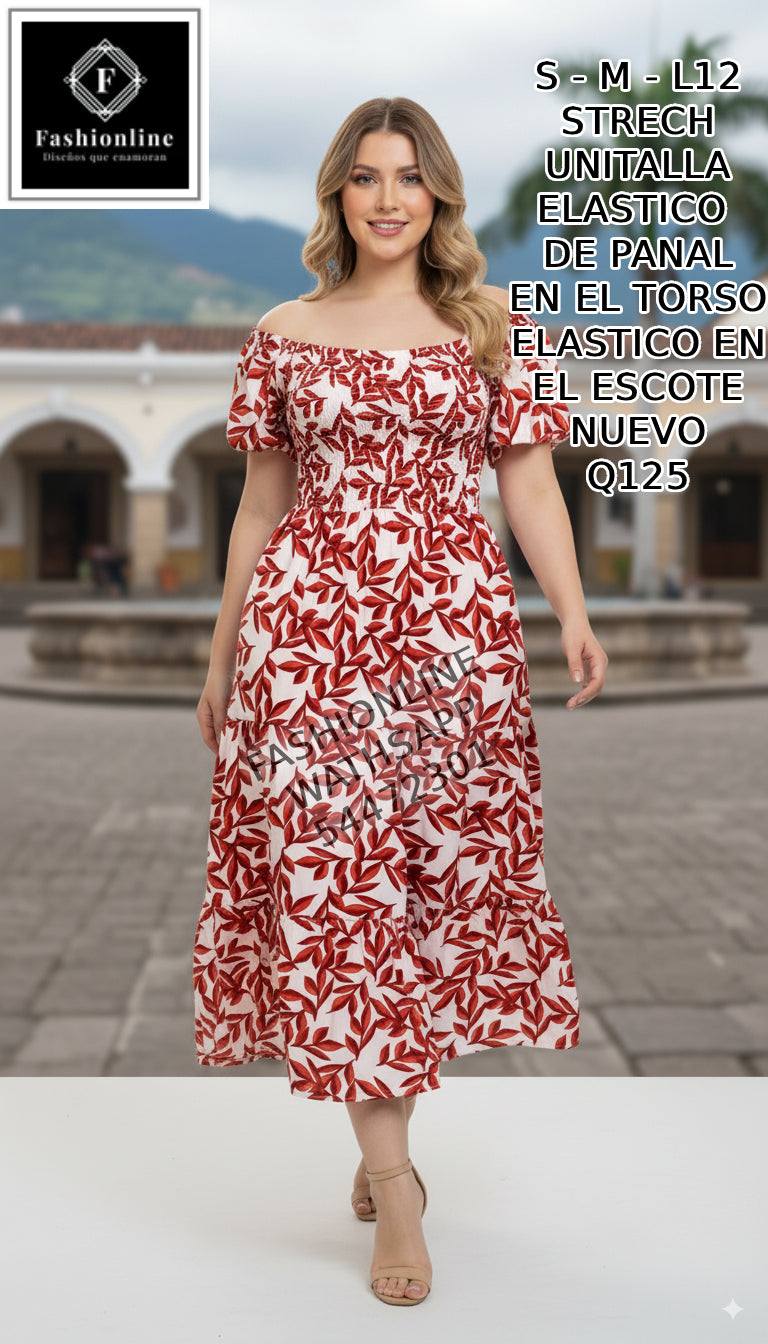 Vestido Elastico en el Torso